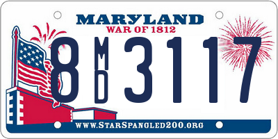 MD license plate 8MD3117