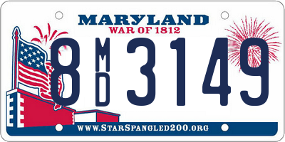 MD license plate 8MD3149