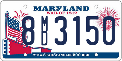 MD license plate 8MD3150