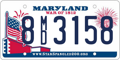 MD license plate 8MD3158