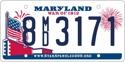 MD license plate 8MD3171