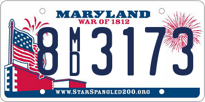 MD license plate 8MD3173