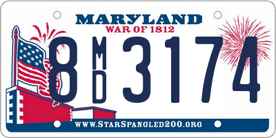MD license plate 8MD3174