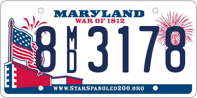 MD license plate 8MD3178
