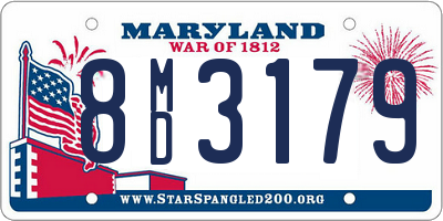 MD license plate 8MD3179