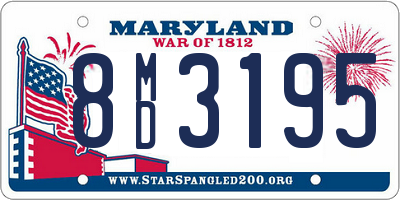 MD license plate 8MD3195
