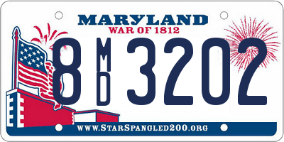 MD license plate 8MD3202