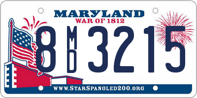 MD license plate 8MD3215