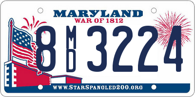 MD license plate 8MD3224
