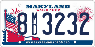 MD license plate 8MD3232