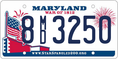 MD license plate 8MD3250