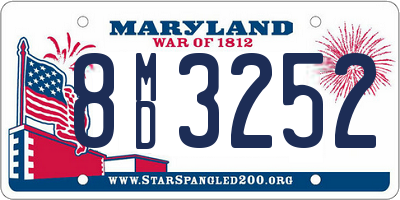 MD license plate 8MD3252