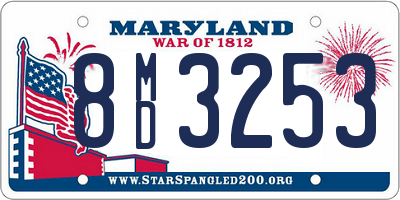 MD license plate 8MD3253