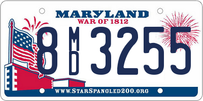 MD license plate 8MD3255