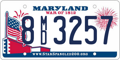 MD license plate 8MD3257