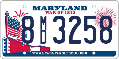 MD license plate 8MD3258