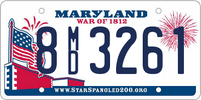 MD license plate 8MD3261