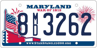 MD license plate 8MD3262