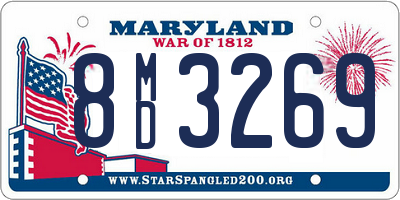MD license plate 8MD3269