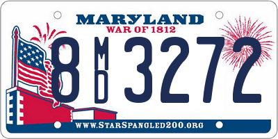 MD license plate 8MD3272