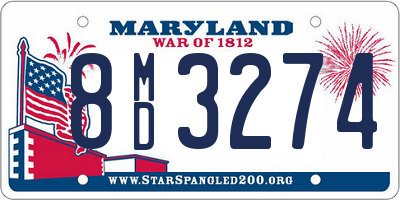 MD license plate 8MD3274