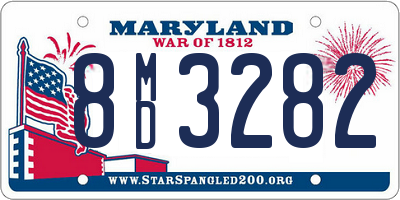 MD license plate 8MD3282