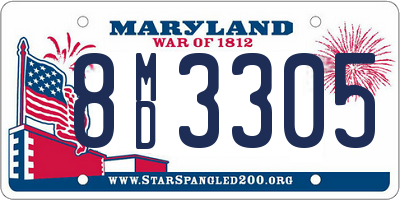 MD license plate 8MD3305