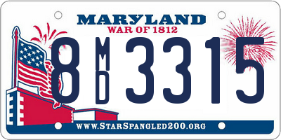 MD license plate 8MD3315