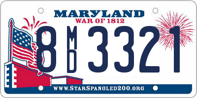 MD license plate 8MD3321