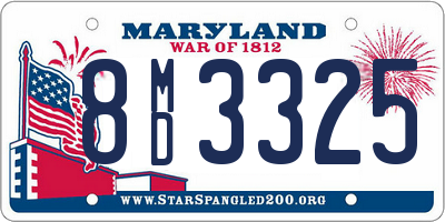 MD license plate 8MD3325