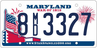 MD license plate 8MD3327