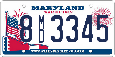 MD license plate 8MD3345
