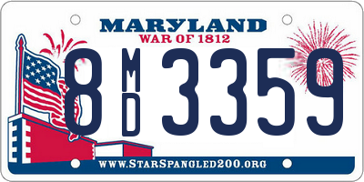 MD license plate 8MD3359