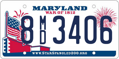 MD license plate 8MD3406
