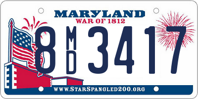 MD license plate 8MD3417