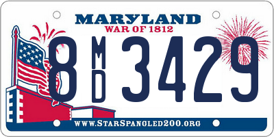 MD license plate 8MD3429