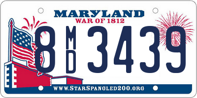 MD license plate 8MD3439