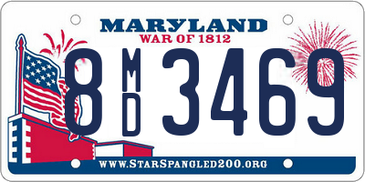 MD license plate 8MD3469