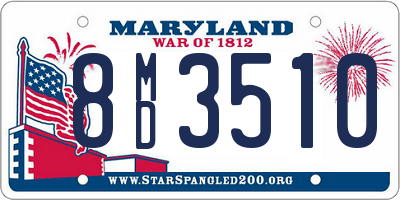 MD license plate 8MD3510