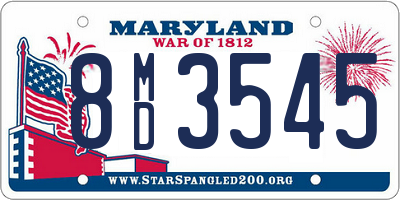 MD license plate 8MD3545