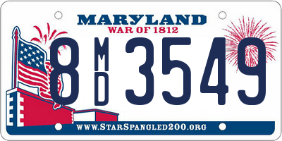 MD license plate 8MD3549