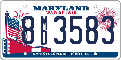 MD license plate 8MD3583