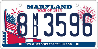 MD license plate 8MD3596