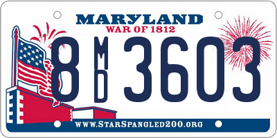 MD license plate 8MD3603