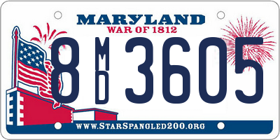 MD license plate 8MD3605