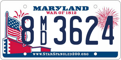 MD license plate 8MD3624