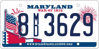 MD license plate 8MD3629