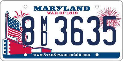 MD license plate 8MD3635