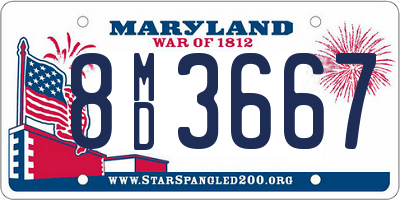 MD license plate 8MD3667