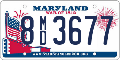 MD license plate 8MD3677